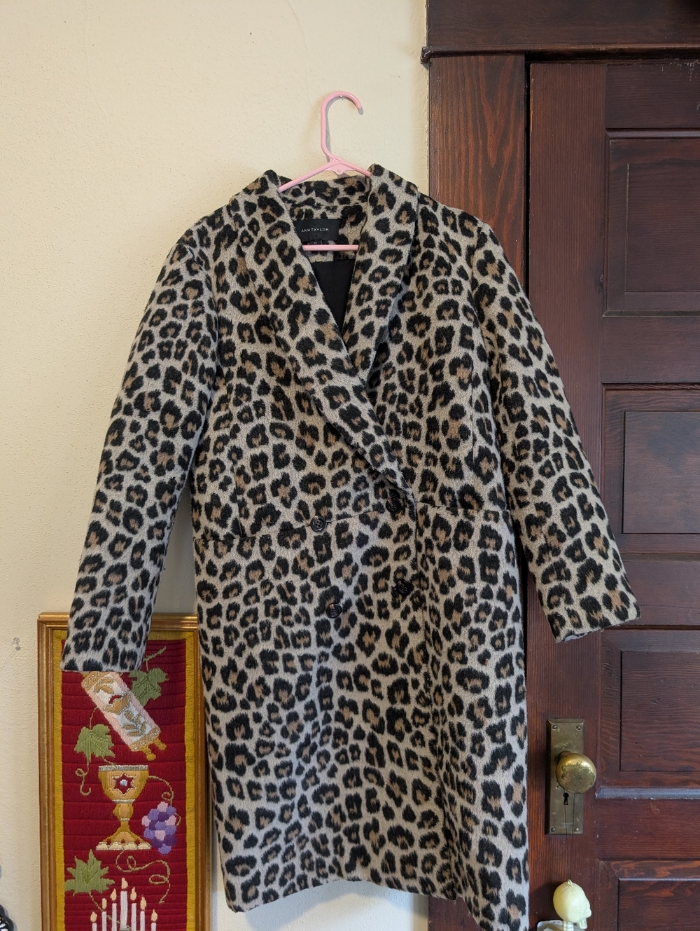 Ann Taylor Leopard Print Pea Coat